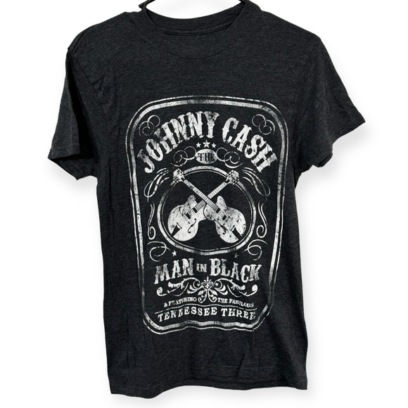Cash Men’s Johnny Cash Man‎ in Black T-shirt Size SM - Picture 1 of 2